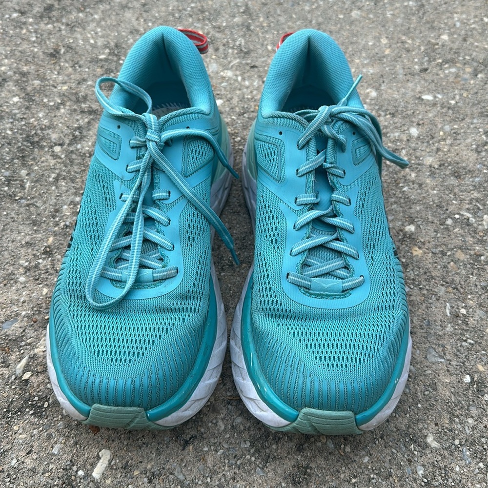 Hoka Teal Athletic Running Shoes - Picture 3 of 8